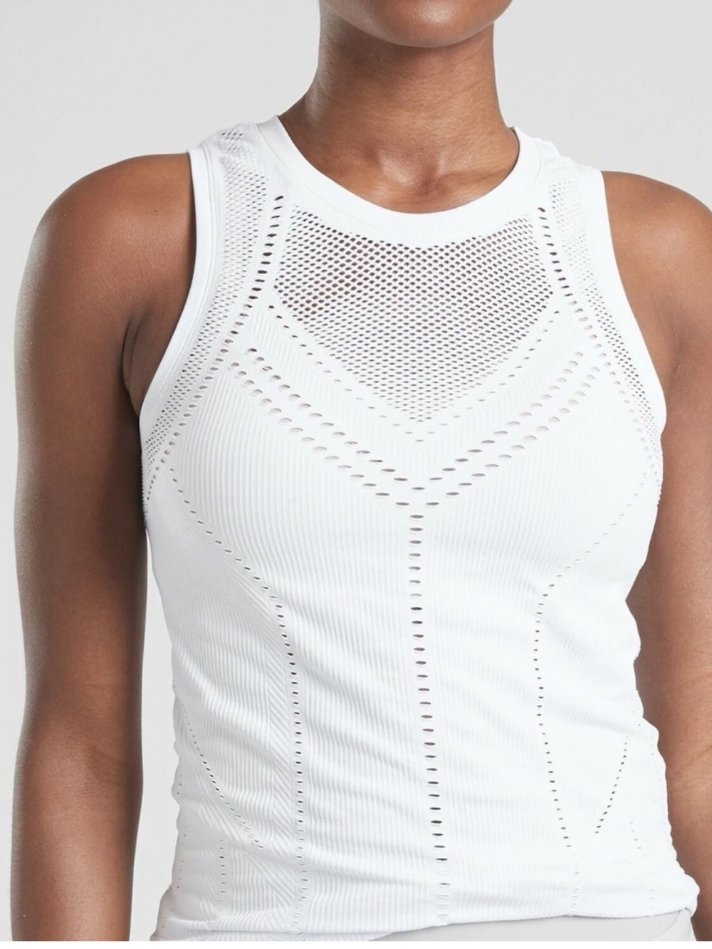 Athleta White Oxygen Sleeveless Tank Top Size Small